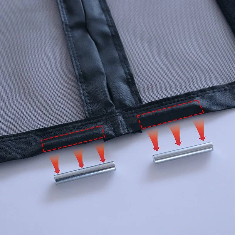 Magnetic Screen Door with Auto-Close Panels and Insect Barrier, Custom Sized