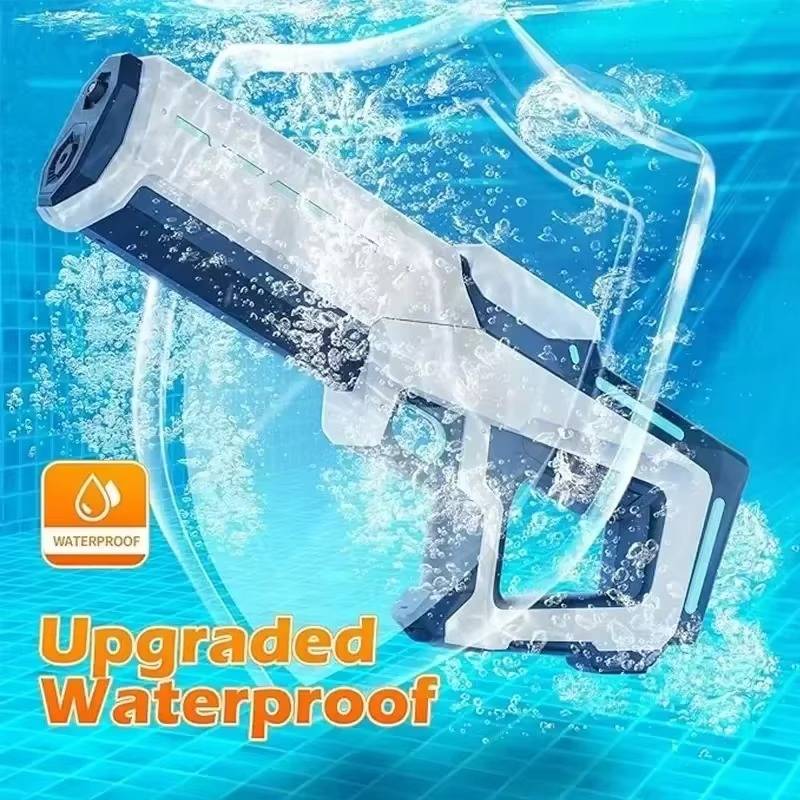 Motorized Water Gun with Auto Suction and 8-10 Meter Range, 500mAh Battery