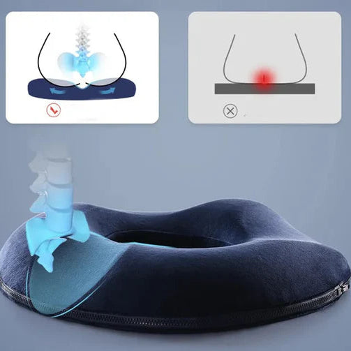 Ergonomic Cushion for Hemorrhoids and Tailbone Pain Relief