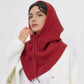 Knit Hood with Attached Scarf and Drawstring Closure