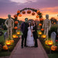 Solar Pumpkin Pathway Lights with Automatic Dusk Sensor and Warm White LED