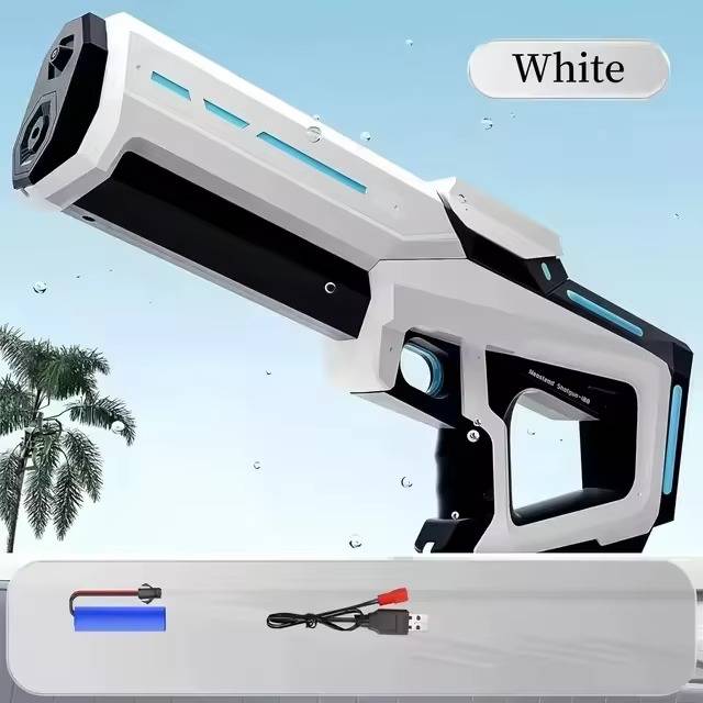Motorized Water Gun with Auto Suction and 8-10 Meter Range, 500mAh Battery
