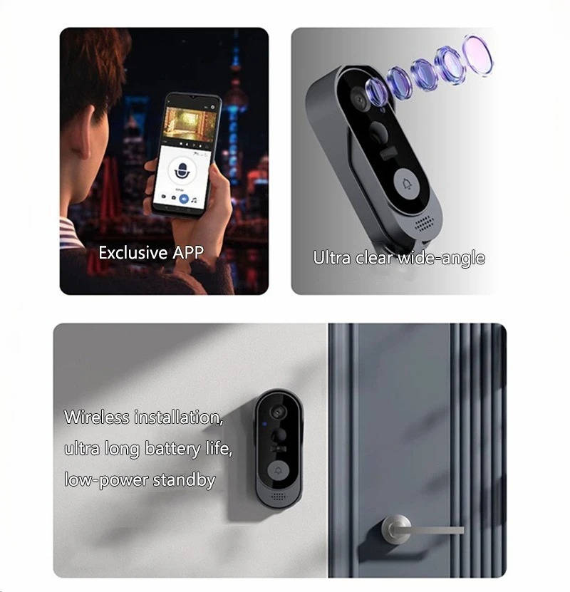 Wireless Video Doorbell with Night Vision and Two Way Audio, Motion Detection