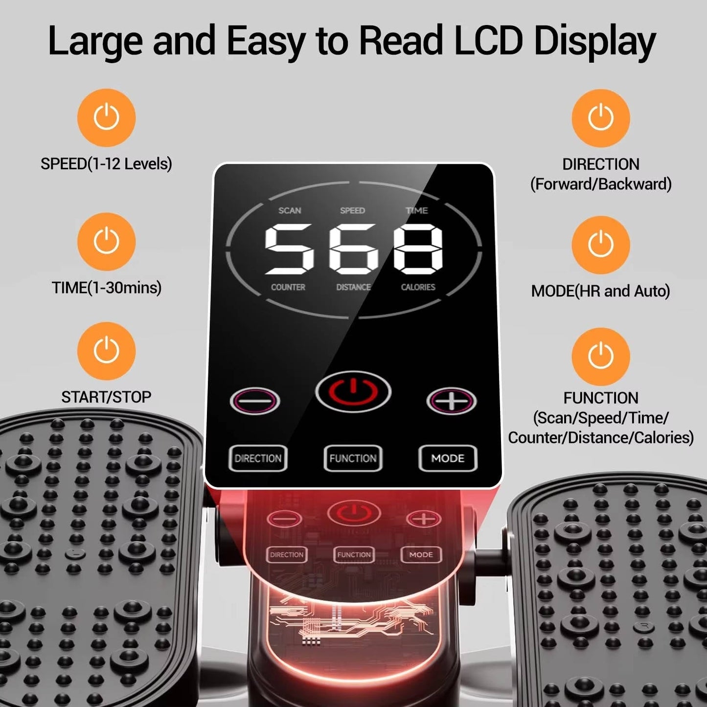 Under Desk Elliptical Machine, Electric Elliptical Leg Exerciser for Seniors