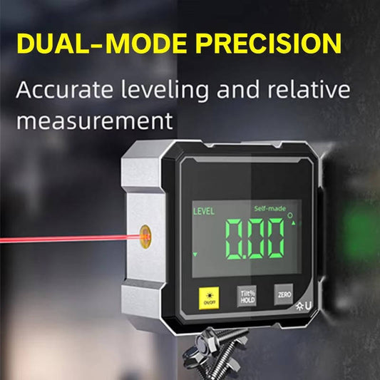 Angle Measurement Tool with LED Display and Magnetic Mount, 0.2 Degree Accuracy