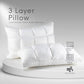 Soft Quilted Puff Grid Design Pillow, Fluffy Breathable Support for Side, Back & Stomach Sleepers, Plush Bed Pillow
