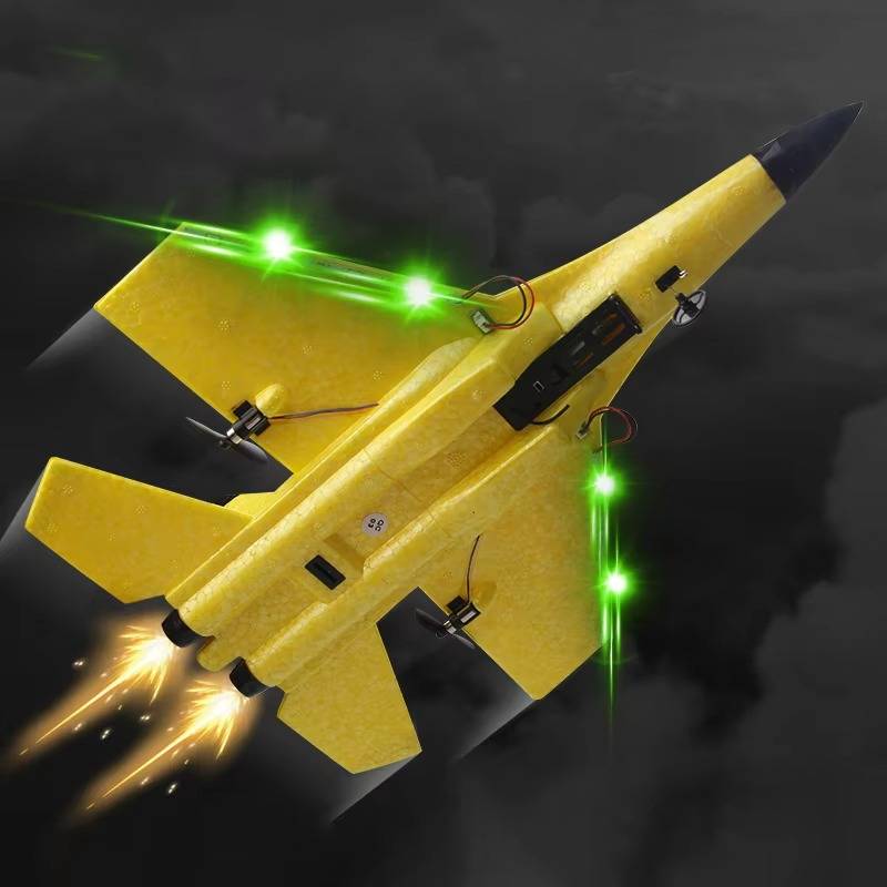 Hand Launch RC Airplane with Dual Channel Remote and 3 Axis Gyroscope, LED Night Flight