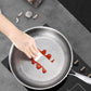 Titanium Steel Skillet with Fish Scale Texture and Curved Rim, Multi-Stove Compatible
