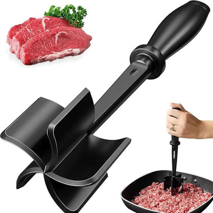Ground Meat Chopper with Five Blades and Ergonomic Handle, 430°F Heat Tolerance