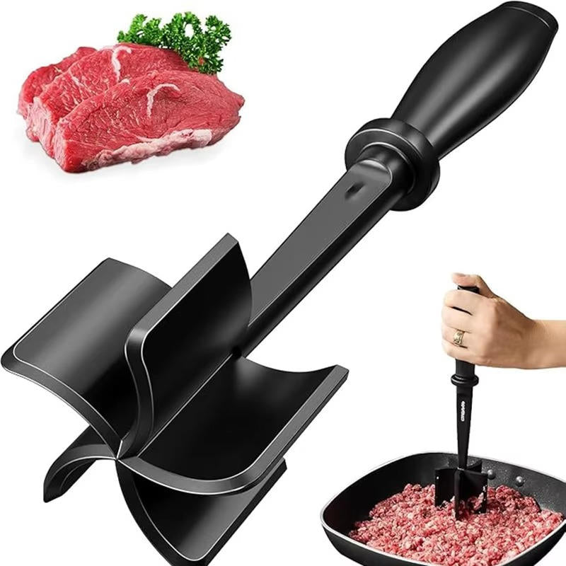 Ground Meat Chopper with Five Blades and Ergonomic Handle, 430°F Heat Tolerance