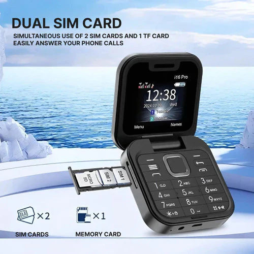 Compact Foldable Dual SIM Mobile Phone
