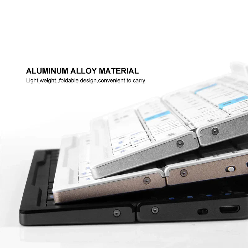Foldable Bluetooth Keyboard and Magnetic Stand for Tablets