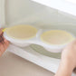 Two Egg Microwave Poacher with Drain Basket and Non-Stick Grid