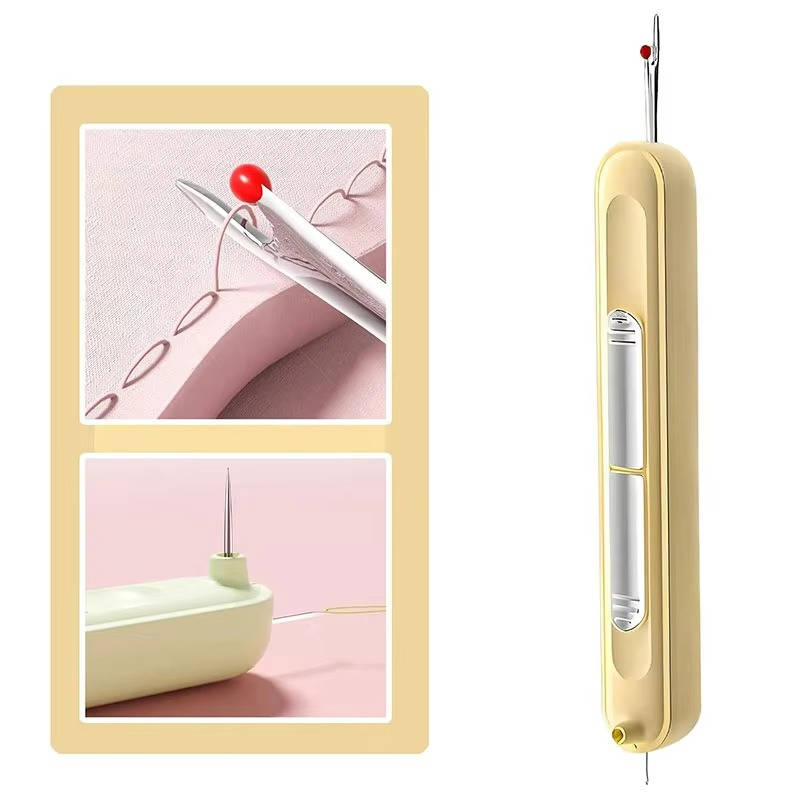 Dual Function Needle Threader with Seam Ripper, Stainless Steel