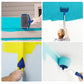 Triangular Paint Roller with Corner Brush and Sponge Applicator, 3-Piece Set