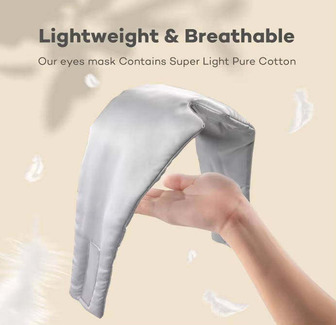 Weighted Sleep Mask, Strapless 360 Wraparound Light Blocking Eye Mask for Deep Pressure Relaxation, Travel and Stress Relief