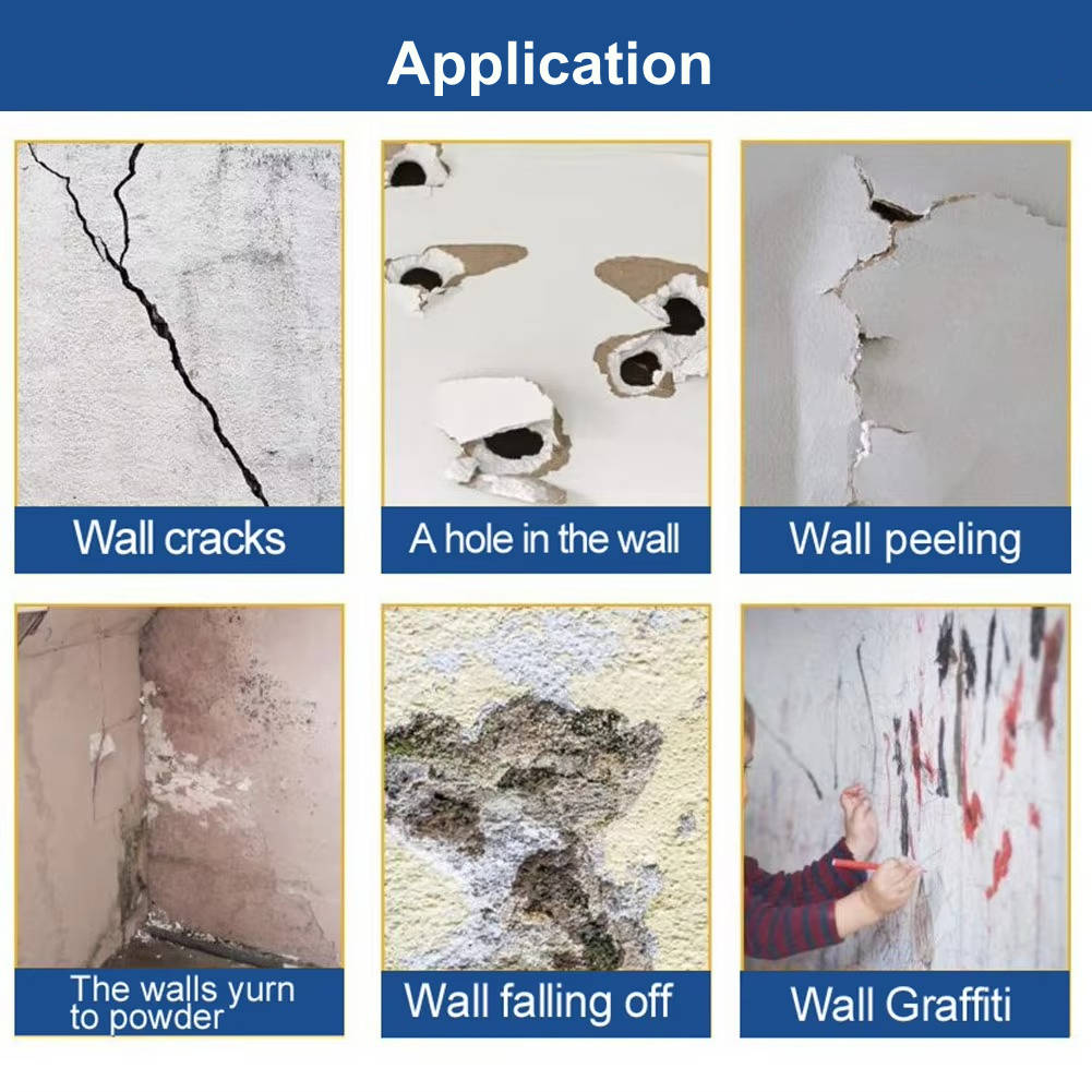 Wall Repair Cream with Scraper and Sanding Block for Drywall Holes