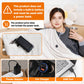 Cordless Heated Blanket with Hood, Rechargeable Wearable Throw with 9 Heating Zones & 3 Heat Levels for Camping
