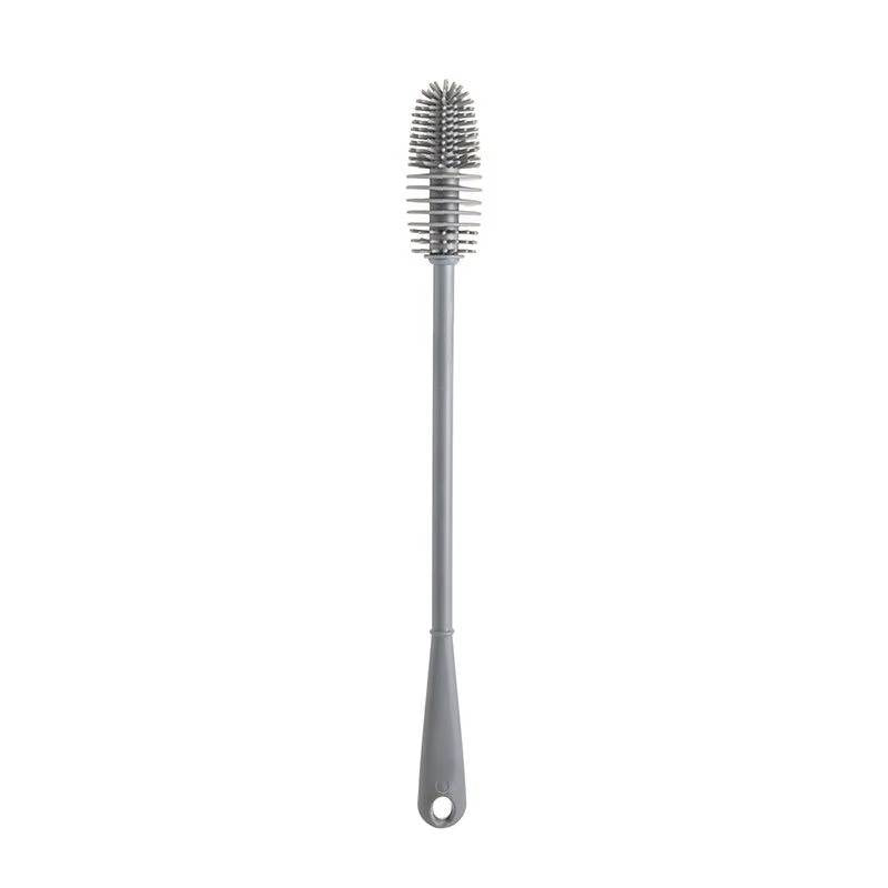 Long Handle Bottle Brush with Rotating Head and Soft Fiber Bristles
