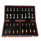 Luxurious Metal Chess Set with Large 16.5 in Wooden Board, Premium Chess Game Set