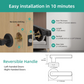 Biometric Door Lock with Fingerprint Scanner and Keypad, Key Fob Entry