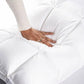 Soft Quilted Puff Grid Design Pillow, Fluffy Breathable Support for Side, Back & Stomach Sleepers, Plush Bed Pillow