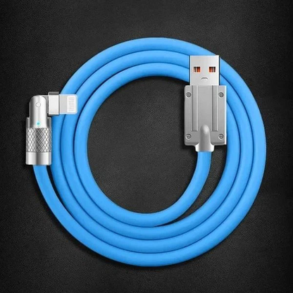 Rotating Charging Cable with 180 Degree Swivel and 3 Interchangeable Tips, 6A Fast  Charging