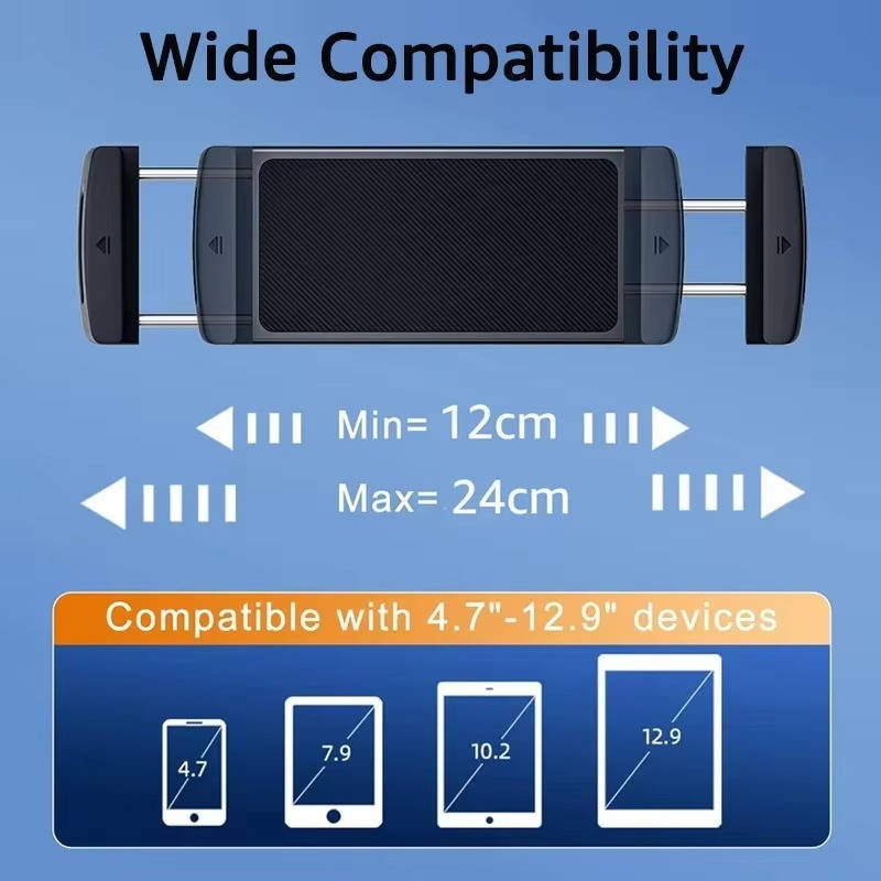 Car Dashboard Tablet Mount Holder, 360 Rotatable, Suction Cup