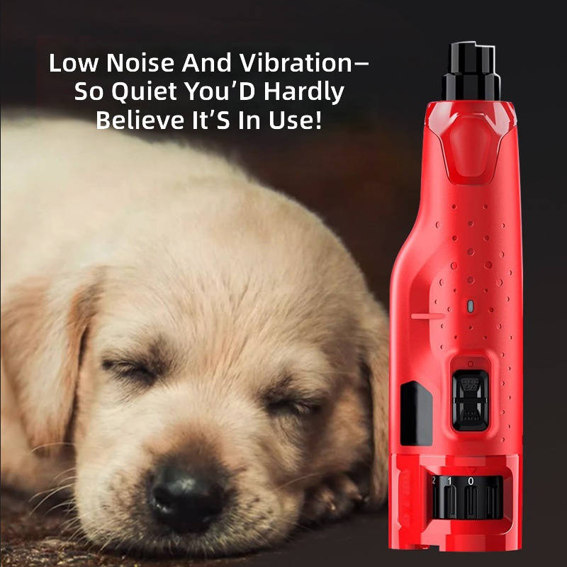 Pet Nail Grinder, Dustproof Electric Trimmer with LED Light, 6 Speeds for Dogs & Cats