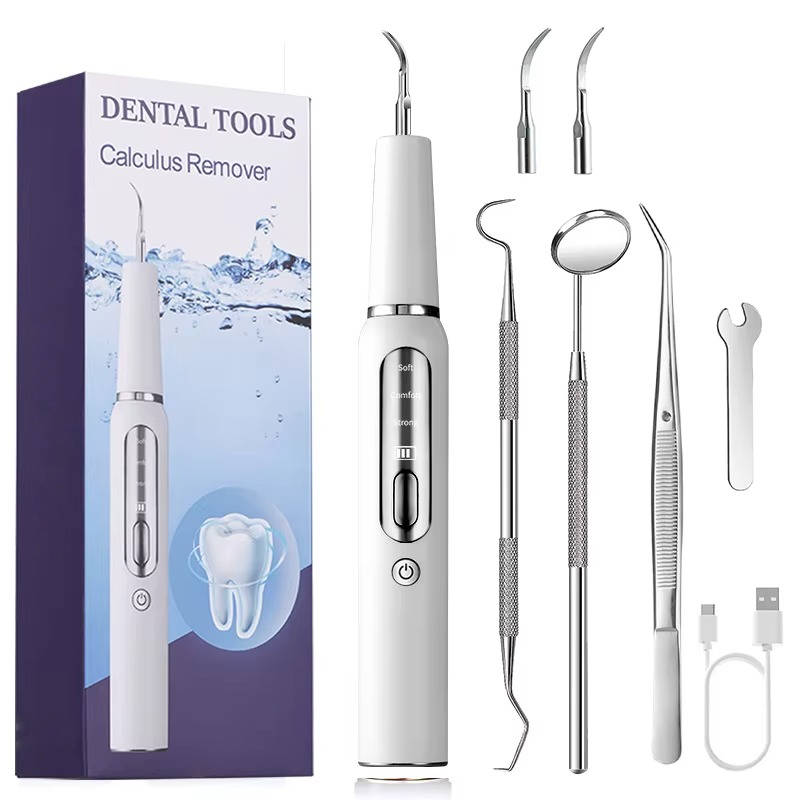 Rechargeable Dog Dental Cleaning Tool with LED Light and Gum Sensor