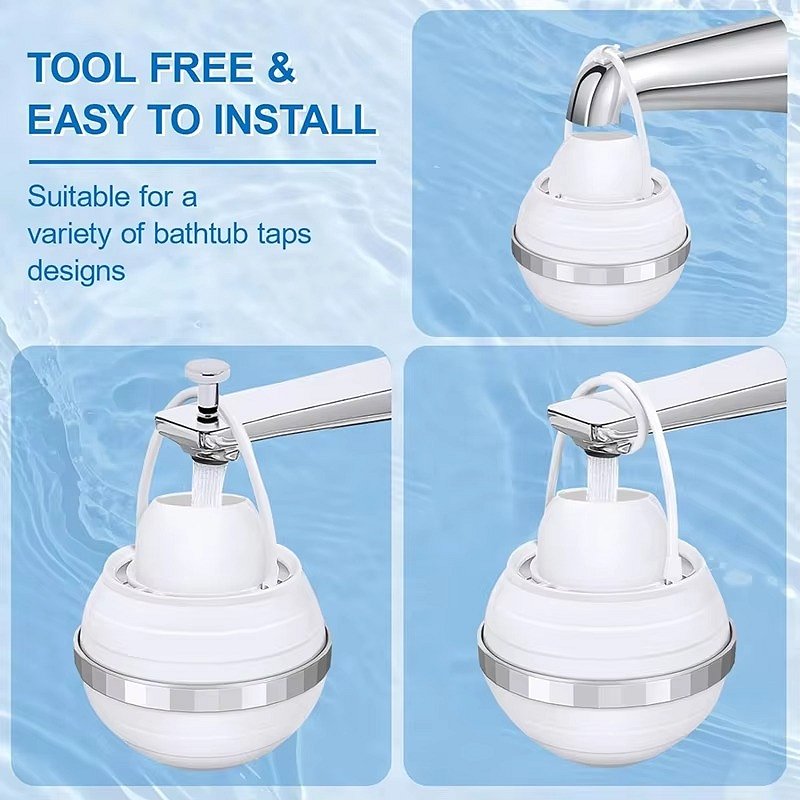 Faucet Mount Tub Filter with Eight-Layer Filtration and Mineral Enrichment