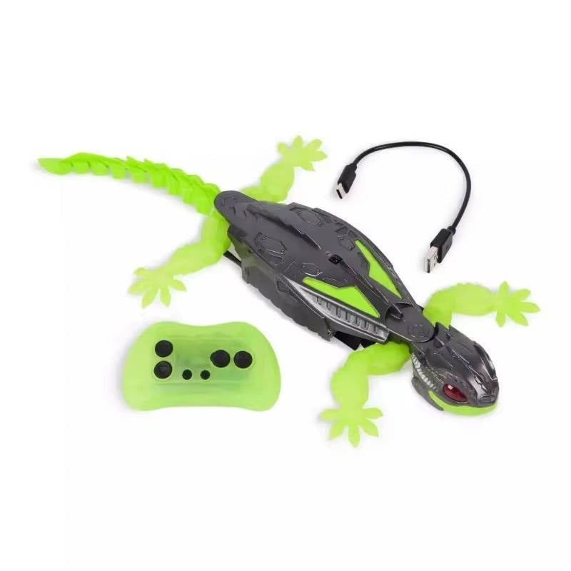Remote Control Wall Climbing Lizard with LED Eyes and Silicone Legs