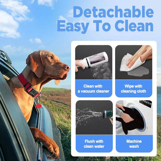Large Dog Car Back Seat Extender with Hard Bottom, Waterproof Car Seat Cover Anti Scratch Heavy Duty 400 lbs Support Easy Clean