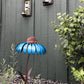 Bird Feeder with Coneflower Design and Weather-Resistant Metal Build, Hanging Hook