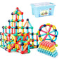 Magnetic Building Sticks and Blocks, Montessori Educational Toy Set