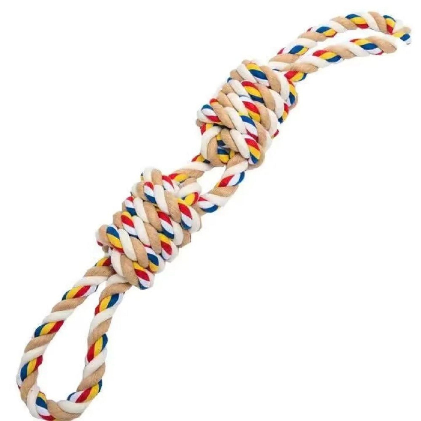 Cotton Rope Dog Toy with Twisted Fibers and Dental Cleaning Action for Medium Large Dogs