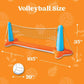 Inflatable Pool Volleyball Net, Pool Games for Kids and Adult, Included Basketball Hoops