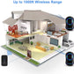 Wireless Doorbell Plug & Play Waterproof Door Bell Kit, 45 Chimes, LED Flash, 4 Volume Levels