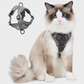 Vest Style Cat Harness with Reflective Strips and 1.5m Leash