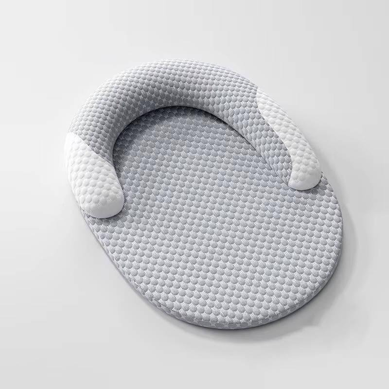 Cooling Dog Bed with Heat-Absorbing Fiber and Orthopedic Neck Support, Machine Washable