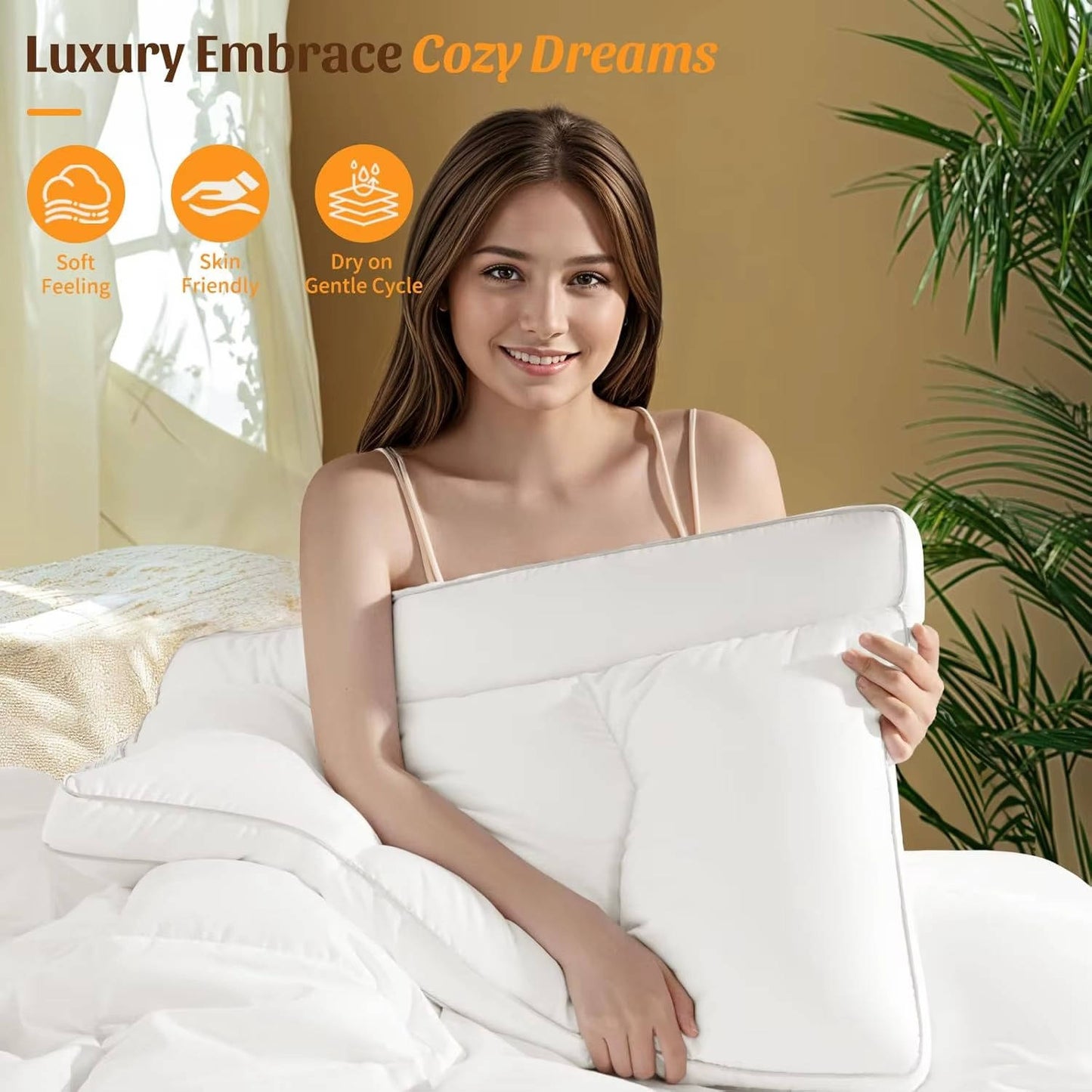 Ergonomic Adapt Pillow with 5 Sleep Zones, Soft Hotel Feel Neck Support for All Sleeping Positions