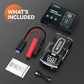 Car Jump Starter with 12800mAh Power Bank and LCD Display, 3000A Peak Current