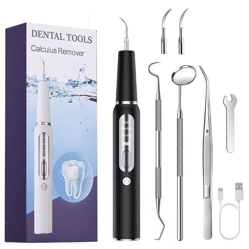Rechargeable Dog Dental Cleaning Tool with LED Light and Gum Sensor