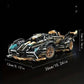 Working Supercar Building Block Set with Steering Mechanism and Four-Point Suspension, 1690 Pieces