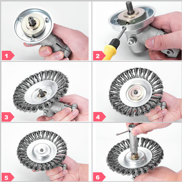 Steel Wire Trimmer Blade with Round Edge Design and 360-Degree Rotation for Grass Cutters