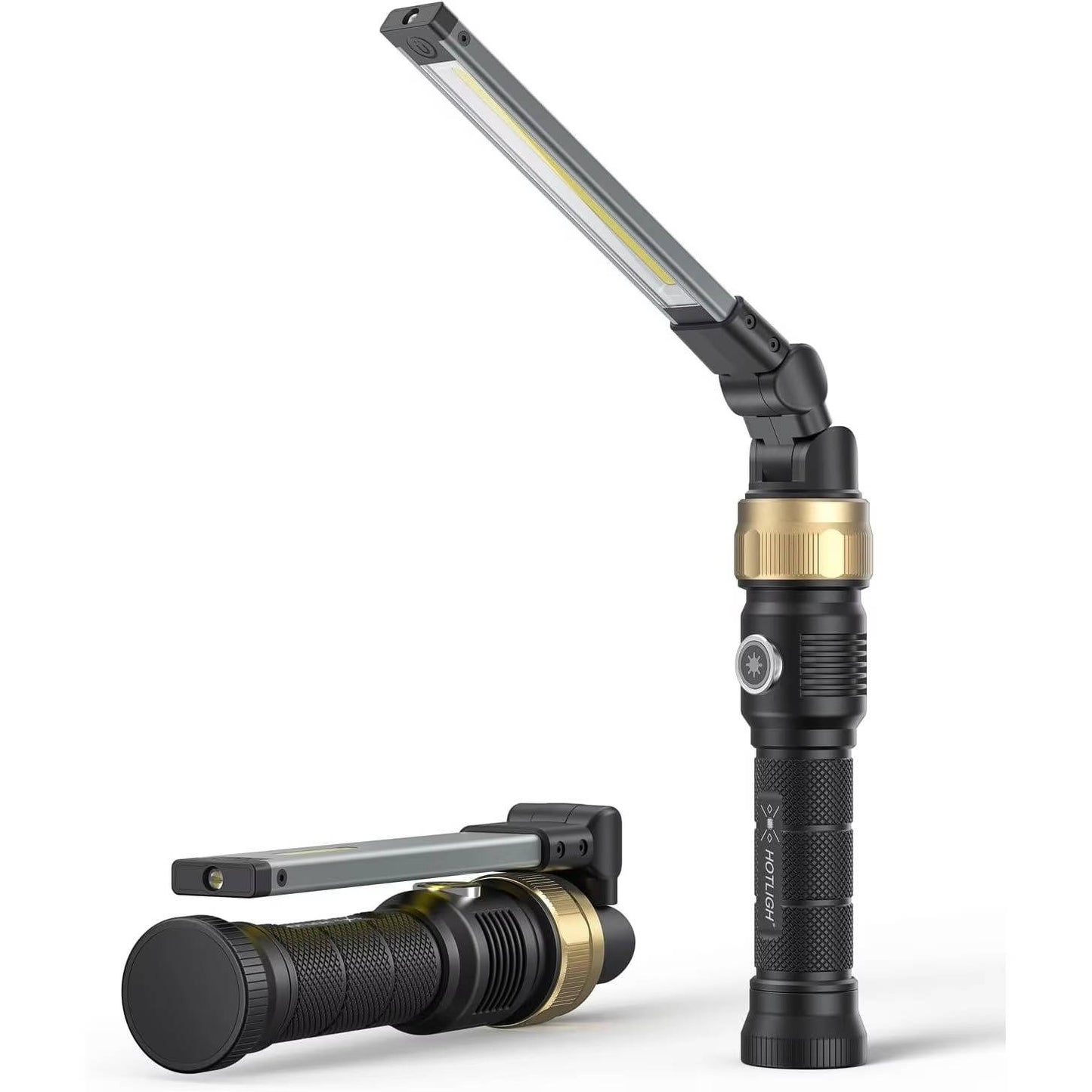 Rechargeable LED Work Light 5000mAh, Magnetic 1200 Lumens Flashlight 360 Rotating Foldable Mechanic Light