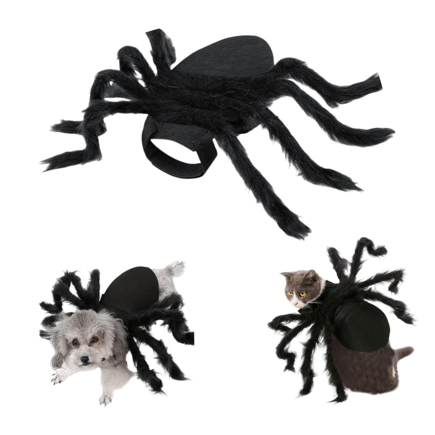 Halloween Spider Costume for Dogs and Cats, Adjustable Velcro Pet Costume for Small and Medium Dogs and Cats