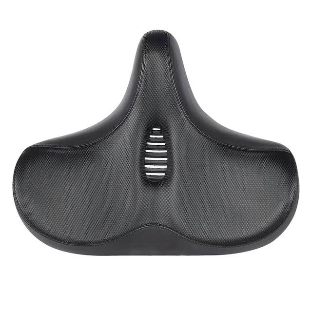 Memory Foam Bike Saddle with Hollow Grid Ventilation and Dual Spring Shock Absorption