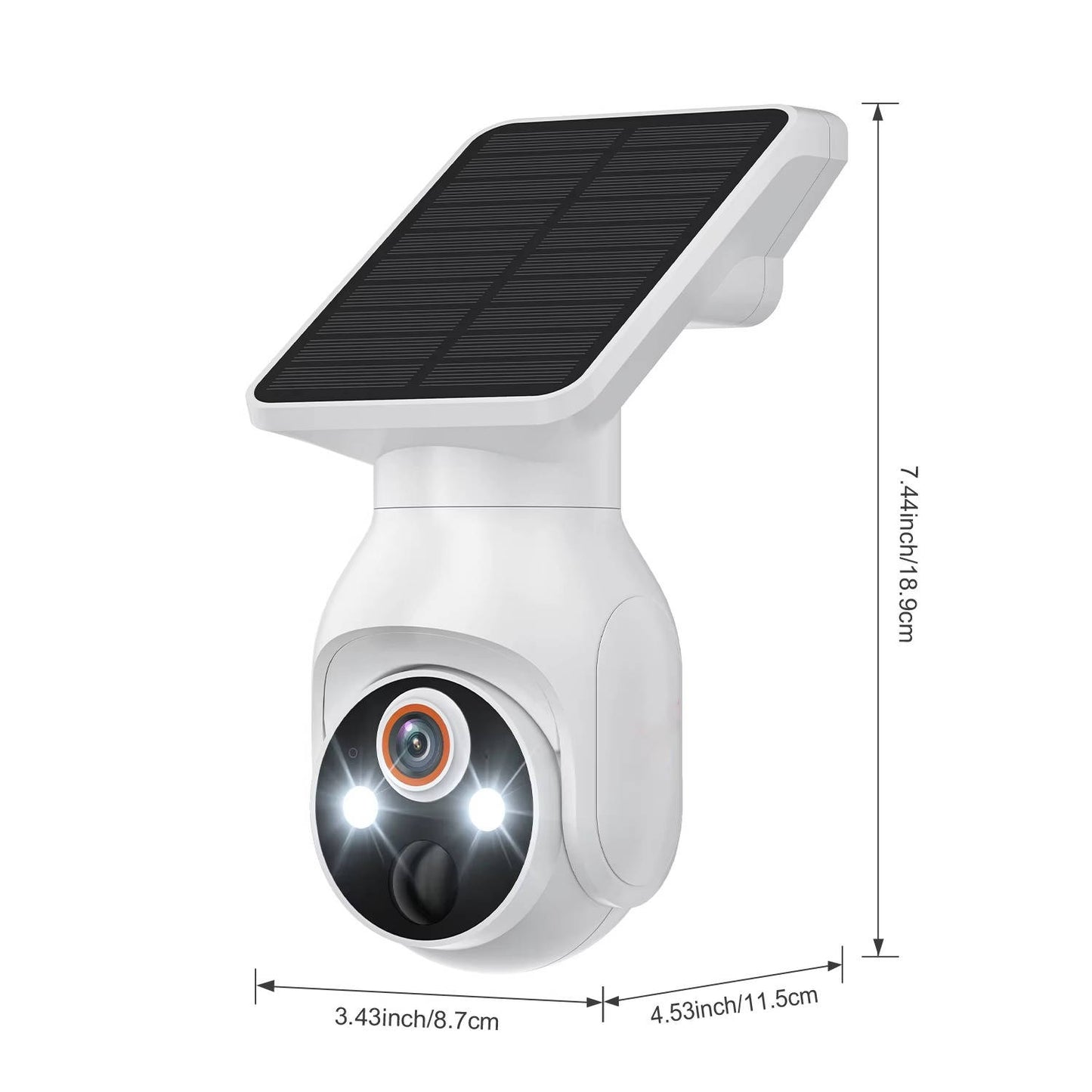 Solar Security Camera Wireless Outdoor, 2K HD Night Vision Motion Detection with Battery Powered No Wiring Easy Install