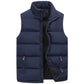 Sleeveless Puffer Vest with Water Repellent Shell and Zippered Pockets for Men